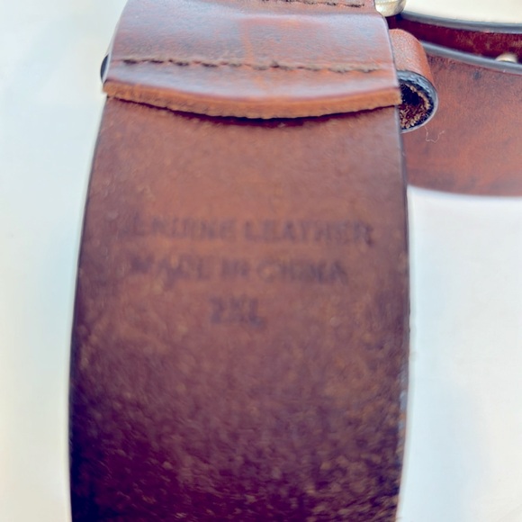 Silver studded cowhide leather belt size 2XL measure 45” long. - Picture 7 of 7